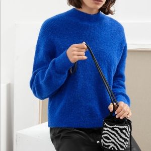 & Other Stories Mock Neck Wool Blend Sweater